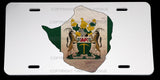 Rhodesia Rhodesian Flag Map Outline Vintage Style Auto License Plate - OwnTheAvenue