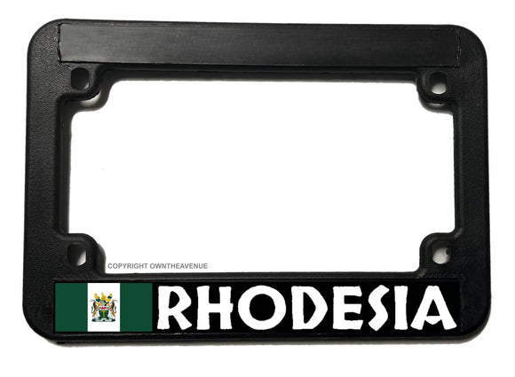 Rhodesia Rhodesian World Country Flag Motorcycle License Plate Frame