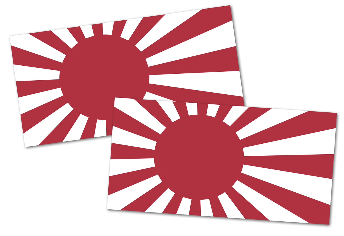 2Pcs JDM Japanese Rising Sun Vinyl Sticker Decals 4