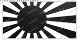 JDM Japanese Rising Sun Carbon Fiber Style Vinyl Sticker 5" Inches - OwnTheAvenue