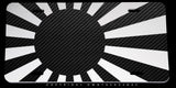 Rising Sun Carbon Fiber Style JDM Racing Drifting Auto Metal License Plate - OwnTheAvenue