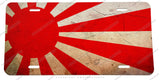 JDM Japanese Japan Rising Sun Vintage Style Auto Metal License Plate