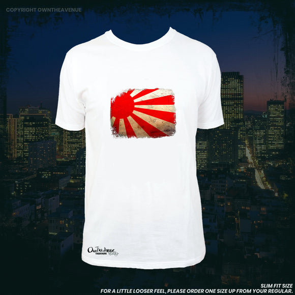 JDM Japan Japanese Vintage Grunge Look Racing Drifting Slim White T Shirt