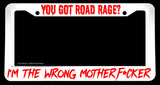 Road Rage Funny Joke Humor Prank License Plate Frame - OwnTheAvenue