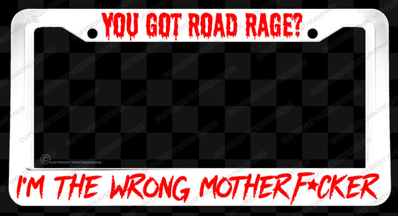 Road Rage Funny Joke Humor Prank License Plate Frame