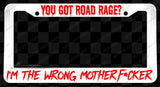 Road Rage Funny Joke Humor Prank License Plate Frame - OwnTheAvenue