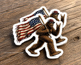 x2 Bigfoot Rock On Flag Funny Window Car Truck Vinyl Decal Sticker 3.5" Each