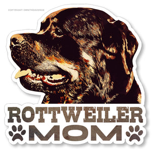 Rottweiler Mom Dog Puppy Funny Joke Humor Vinyl Sticker Decal 3.75