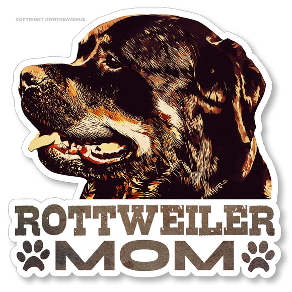 Rottweiler Mom Dog Puppy Funny Joke Humor Vinyl Sticker Decal 3.75