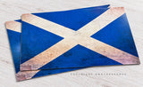 x2 Scotland Scottish Rustic Style Flags Vinyl Sticker Decals 4"