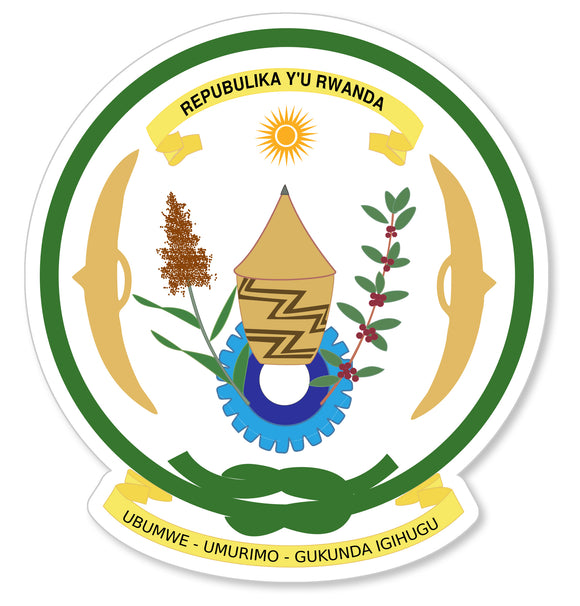 Rwanda Coat of Arms Car Truck Laptop Vinyl Sticker Decal 4
