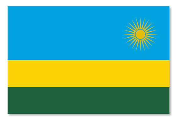 Rwanda World Country Flag Car Truck Laptop Vinyl Sticker Decal 3.5