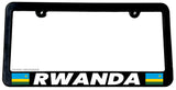 Rwanda World Country Flag Slim Style License Plate Frame - OwnTheAvenue