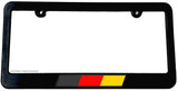 German Flag Sport Stripe Racing Euro Carbon Vinyl Slim V01 License Plate Frame - OwnTheAvenue