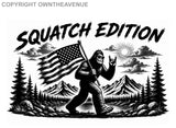 x2 Bigfoot Squatch Edition Flag Funny Mountains Forest Vinyl Decal Stickers 3.5"