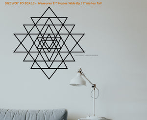Sacred Geometry Math Wall Decor Decal Model V072 - 11" x 11" Inches - OwnTheAvenue