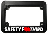 Safety Third Humor Joke Dirt Bike Motorcycle License Plate Frame - OwnTheAvenue