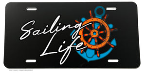 Sailing Life Boat Ocean Yacht Nautical License Plate Cover