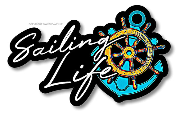 Sailing Life Boat Ocean Yacht Nautical Car Truck Bumper Sticker Decal 4