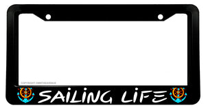 Sailing Life Boat Ocean Yacht Nautical License Plate Frame - OwnTheAvenue
