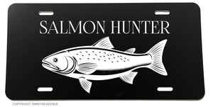 Salmon Hunter Fishing Fish Funny Joke License Plate Cover - OwnTheAvenue