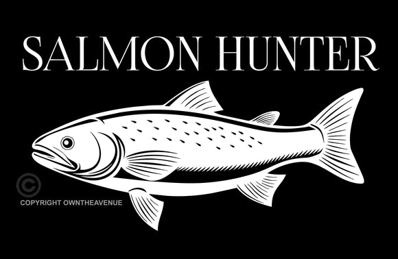 Salmon Hunter Fishing Funny Joke Car Truck Good Size Vinyl Decal Sticker 7