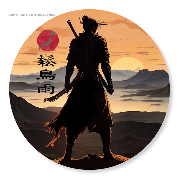 Sunset Mountains Samurai JDM Kanji Japan Racing Drifting Vinyl Sticker Decal 4