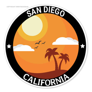 San Diego California Souvenir Car Truck Laptop Vinyl Sticker Decal 3.5"