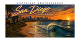 x2 San Diego California Holographic Box Vinyl Decal Stickers 3.75"