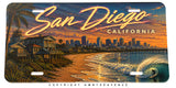 San Diego California Model V01 Auto Metal License Plate