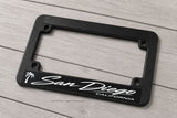 San Diego California Model V01 Motorcycle License Plate Frame