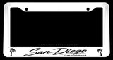San Diego California White Model V01 License Plate Frame