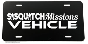 Sasquatch Missions Vehicle Bigfoot Funny Joke License Plate Cover - OwnTheAvenue