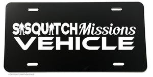 Sasquatch Missions Vehicle Bigfoot Funny Joke License Plate Cover