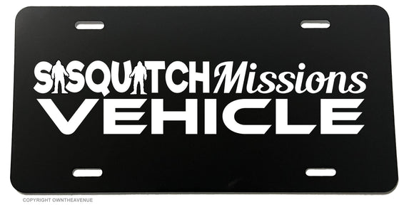 Sasquatch Missions Vehicle Bigfoot Funny Joke License Plate Cover - OwnTheAvenue