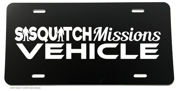 Sasquatch Missions Vehicle Bigfoot Funny Joke License Plate Cover