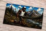 Bigfoot Fishing Humor Joke Iron On Patch