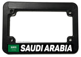 Saudi Arabia World Country Flag Motorcycle Black License Plate Frame - OwnTheAvenue