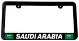 Saudi Arabia World Country Flag Slim Style Black License Plate Frame - OwnTheAvenue