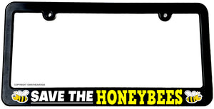 Save The Honeybees Environmentalist Funny Nature License Plate Frame - OwnTheAvenue
