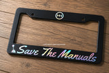 Save The Manuals Manual Transmission JDM Holographic License Plate Frame