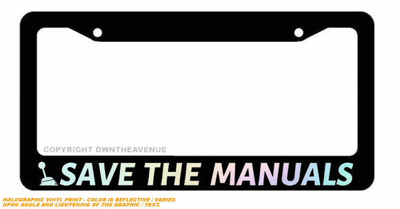 Manual Transmission Stick Shift JDM Drift Holographic License Plate Frame - OwnTheAvenue