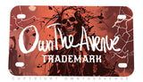 Goth Skull Anime Style OwnTheAvenueTM Motorcycle Metal License Plate - OwnTheAvenue