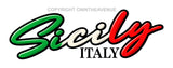 x2 Sicily Souvenir Style Car Truck Laptop Bumper Model V01 Sticker Decals 4"