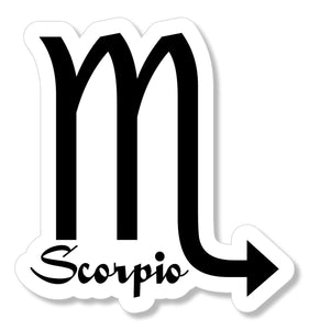 Scorpio Zodiac Sign Logo Car Astrological Astrology Vinyl Sticker Decal 4" FC-V