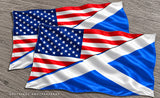 x2 Scotland Scottish USA American Flag Model V01 Vinyl Sticker Decals 4"
