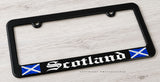 Scotland Scottish Flag Model V01 Slim Style Black License Plate Frame