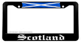 Scotland Scottish Flag Car Truck Auto Black Plastic License Plate Frame