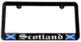 Scotland Scottish Flag Model V01 Slim Style Black License Plate Frame