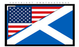 x2 Scotland Scottish USA American Flag Vinyl Sticker Decals 4"